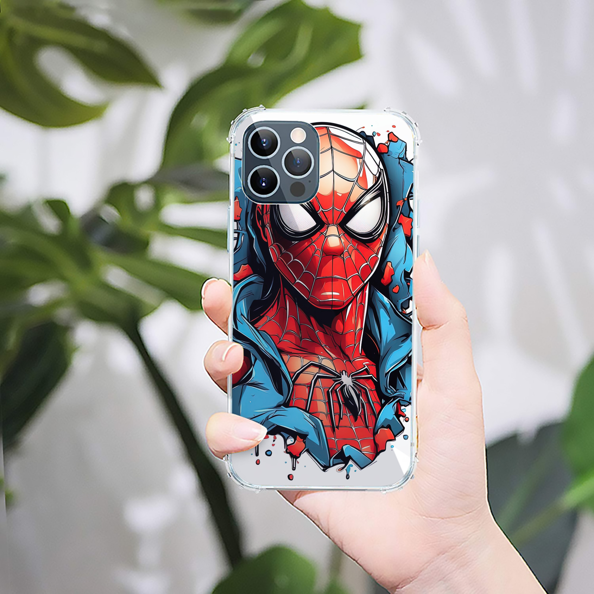 （画像用） Spider Man スパイダーマン 【iPhone 12シリーズ対応】透明スマホケース（クリアソフトケース）